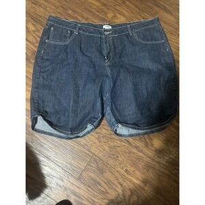 Cato Woman Denim Jean Shorts - Size 26W - Embroidered Back Pockets